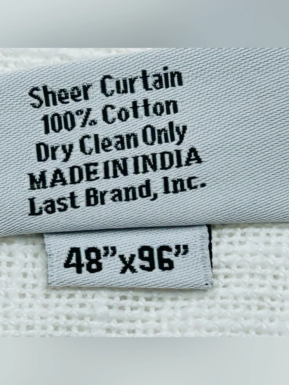 QUINCE Set Of 2 48x96 Cotton Slub Curtains White 9595
